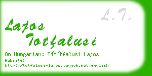 lajos totfalusi business card